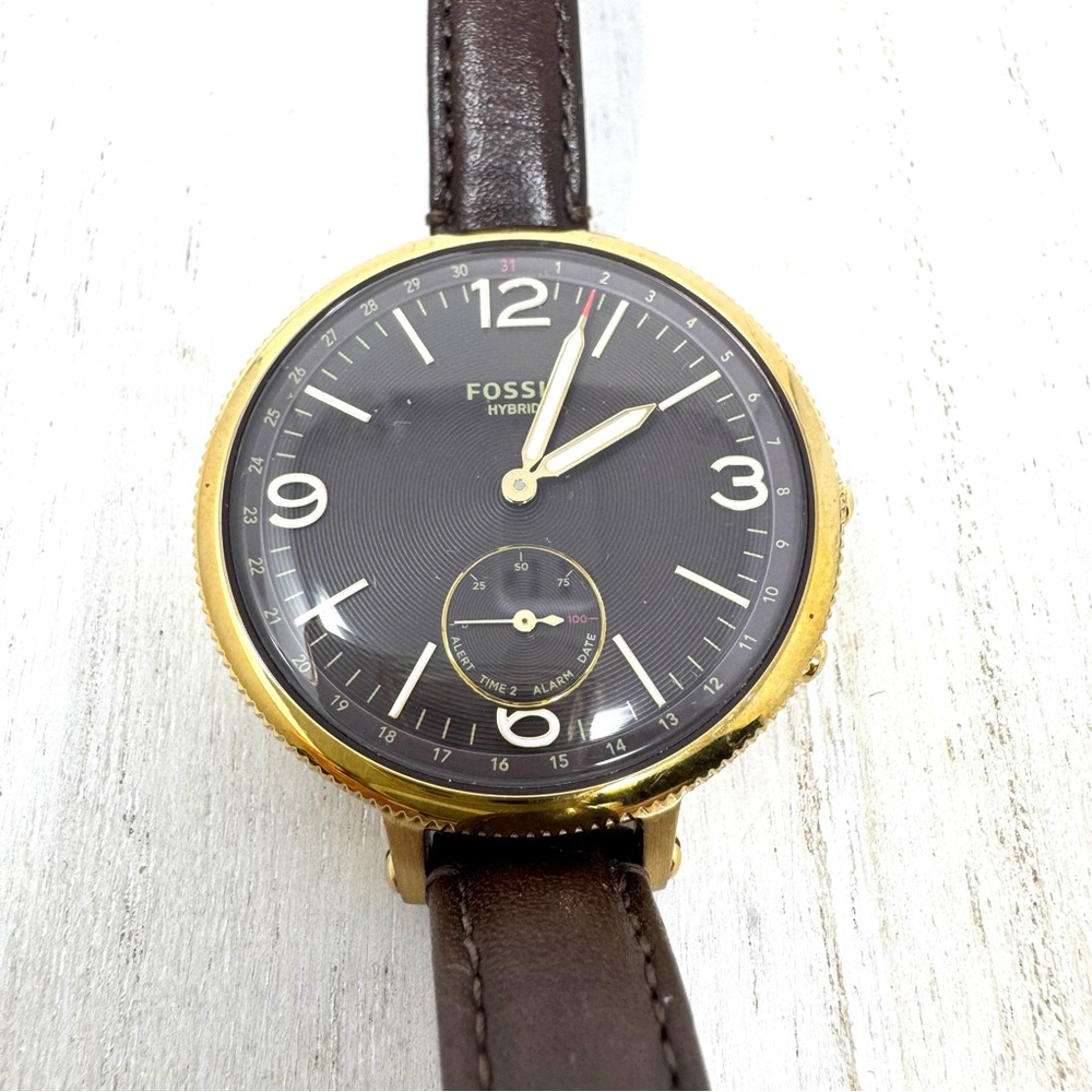 FOSSIL Hybrid watch, leather Fossil watch band - Picture 3 of 13